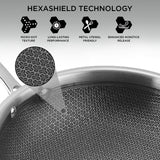 Vinod Platinum Triply Stainless Steel SAS Pro FryPan (Induction Friendly)