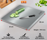 Kraft Stainless Steel L-shaped edge Chopping Board – 39 cm