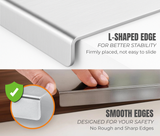 Kraft Stainless Steel L-shaped edge Chopping Board – 39 cm