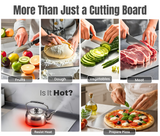 Kraft Stainless Steel L-shaped edge Chopping Board – 39 cm