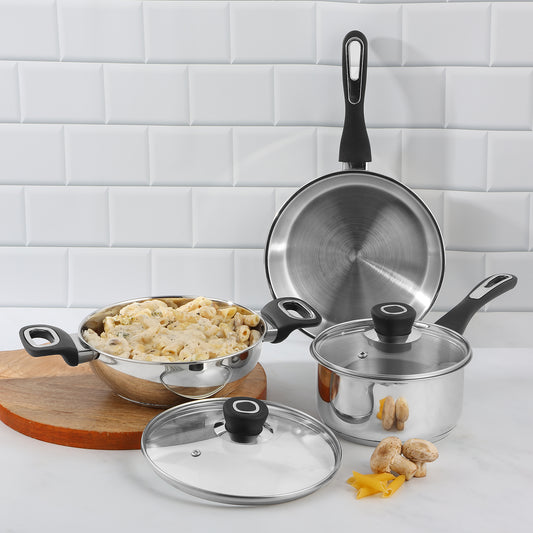 Vinod Veneto Stainless Steel Cookware Set 2pc and 3pc - Induction Friendly | Vinod Cookware