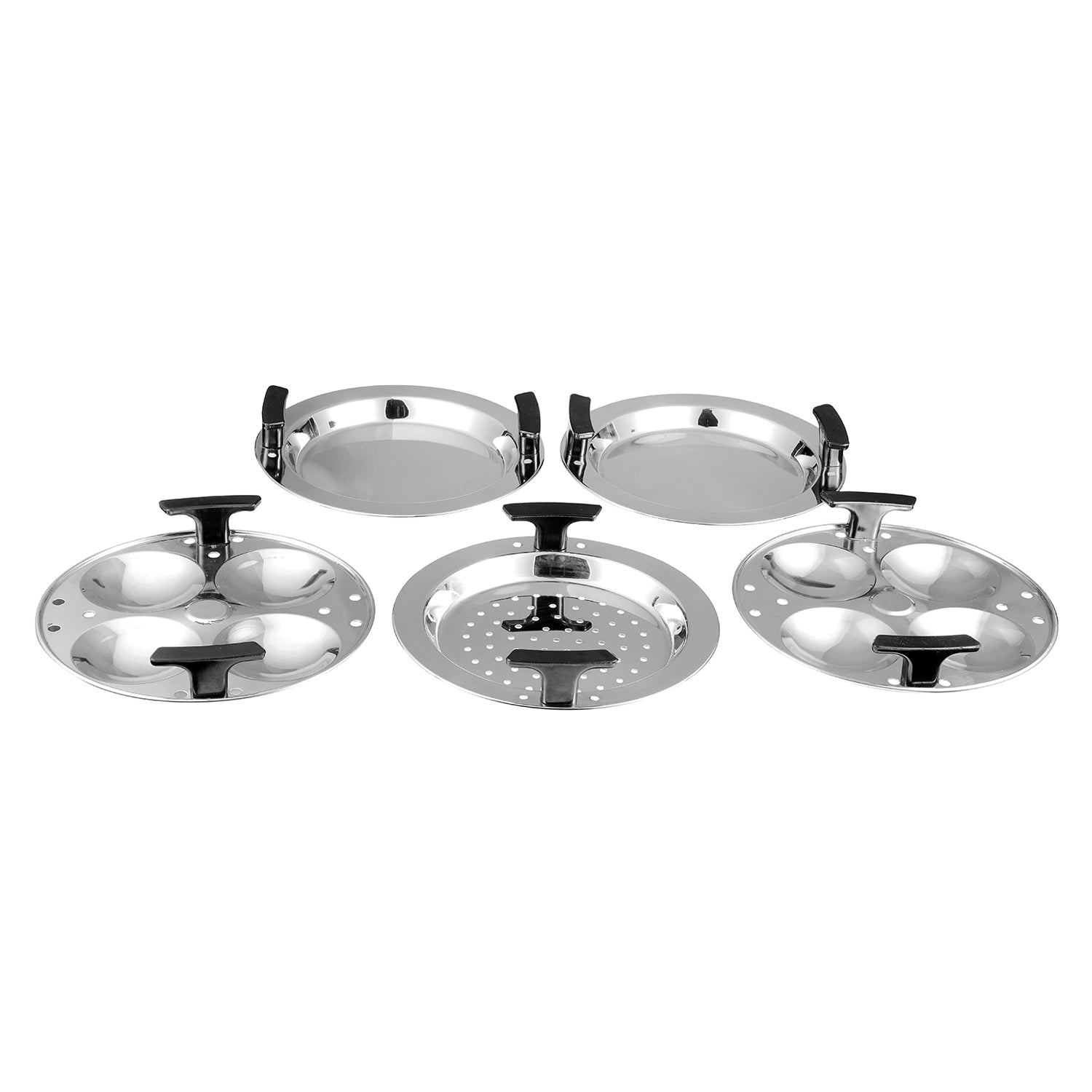 Vinod Gen-Z Stainless Steel Multi Kadai - All Plates Layout 2 Idli 2 Dhokla 1 Patra | Vinod Cookware