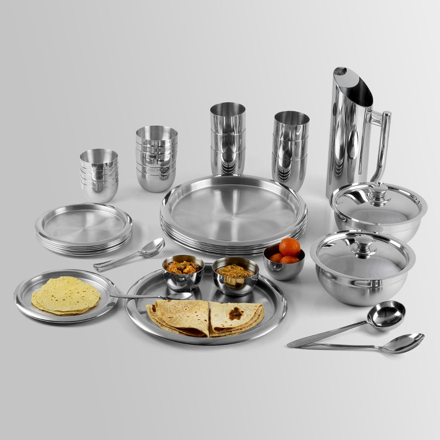 Shop for Stainless Steel Dinner Sets Online ꟾ Kraft Serveware Vinod