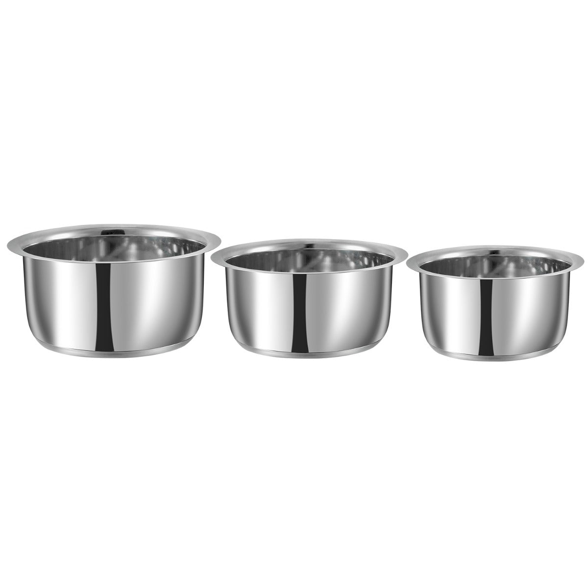 Vinod Stainless Steel Capsule Bottom Tope Set - Toughened Glass Lids with Steam Vent, Scratch Resistant Interior, Hygienic and Easy to Clean | Vinod Cookware India