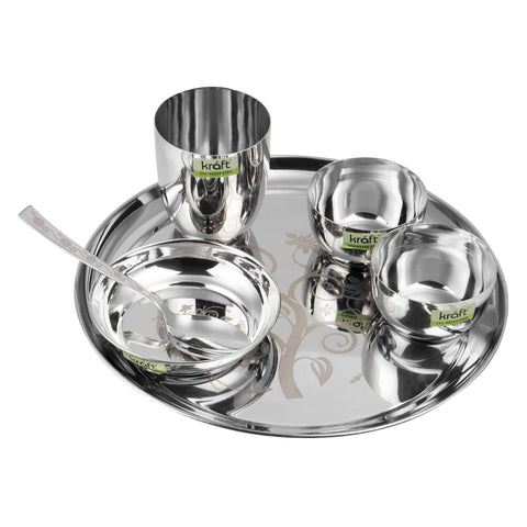 Kraft Patterned Thali Set - 6 pc
