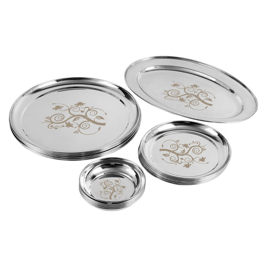 Shop for Stainless Steel Dinner Sets Online ꟾ Kraft Serveware Vinod