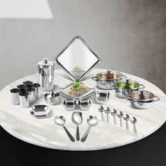 Kraft Stainlesss Steel Qubic Dinner - Lunch Set 55 pc