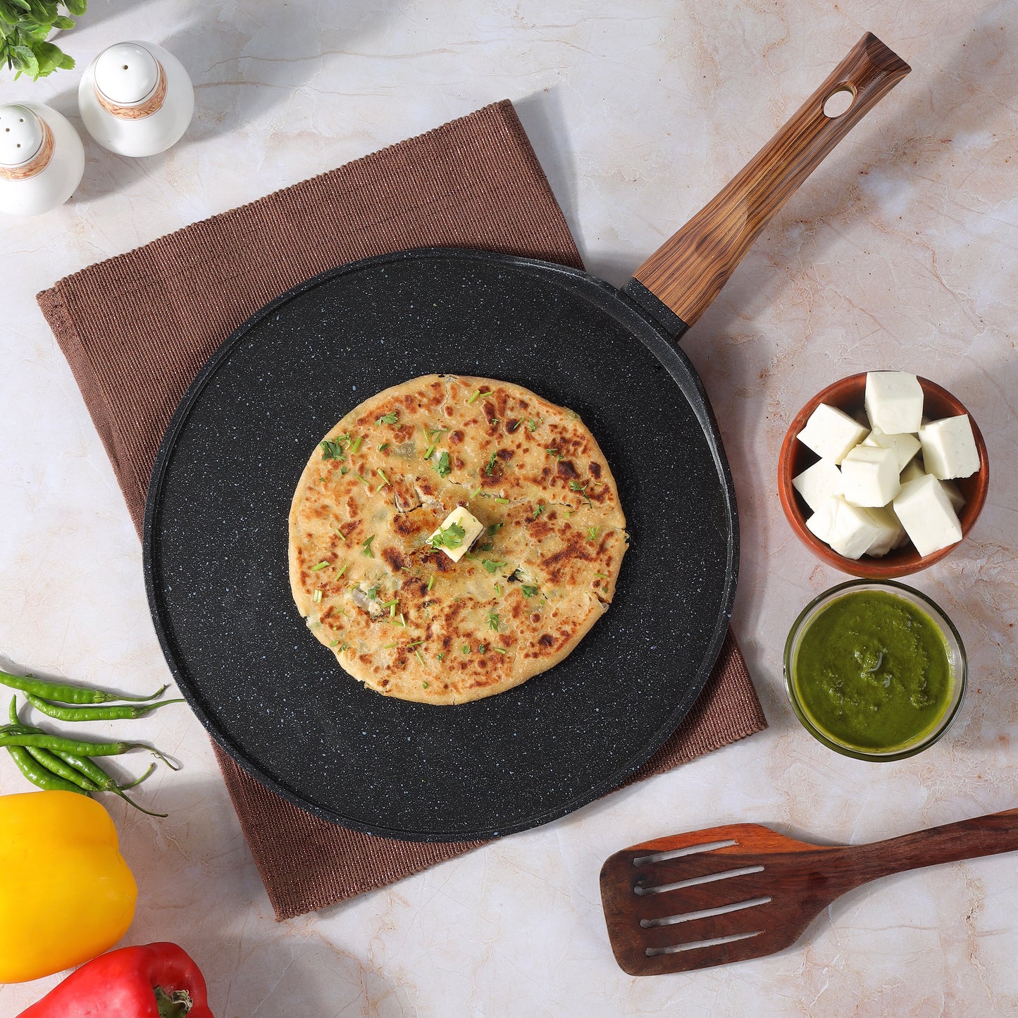 Zest Plus Die Cast Aluminium Non-Stick Tawa 28cm 31cm - Induction Friendly | Vinod Cookware