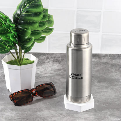 Vinod Omega Bottle Silver - Lid Detail | Vinod Cookware India