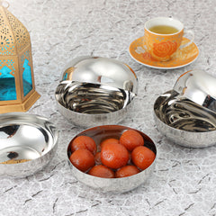 Kraft Stainless Steel Deluxe Vati/Katori Set of 6 pc