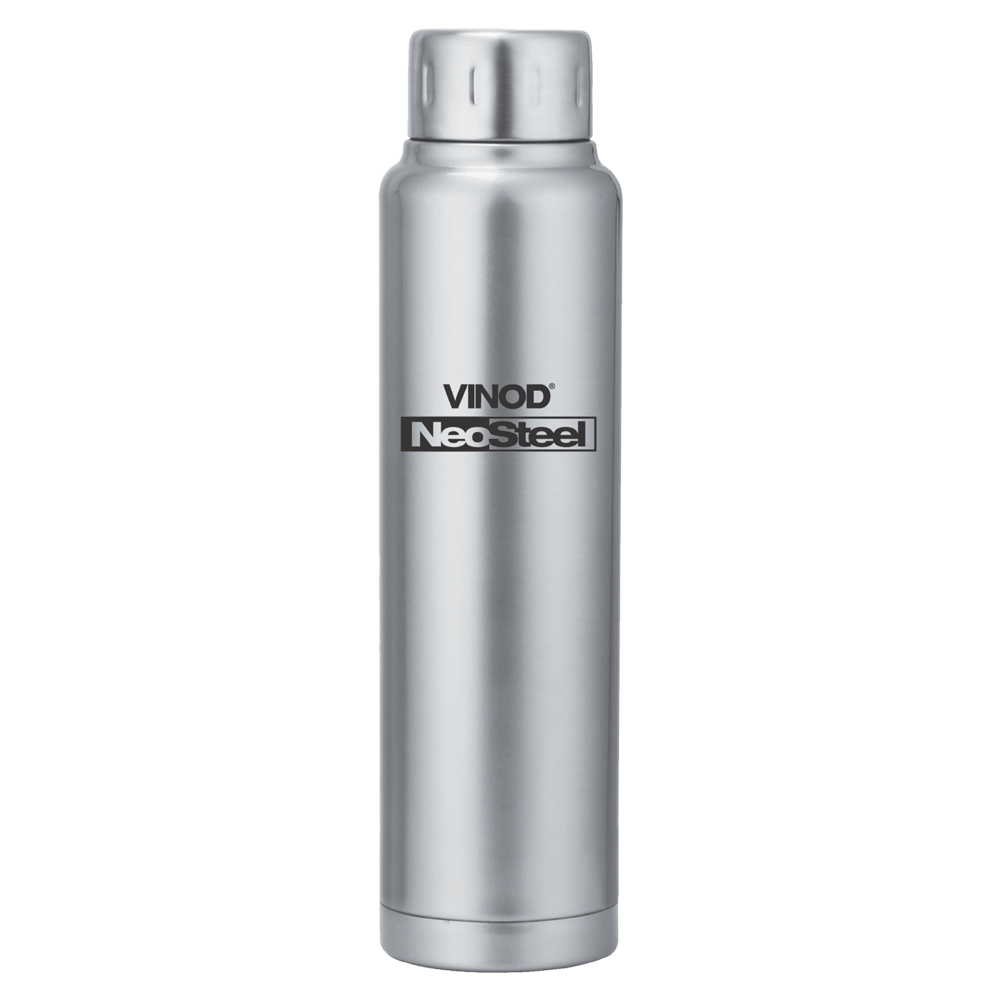 Vinod Omega Bottle Silver - Infographic View | Vinod Cookware India