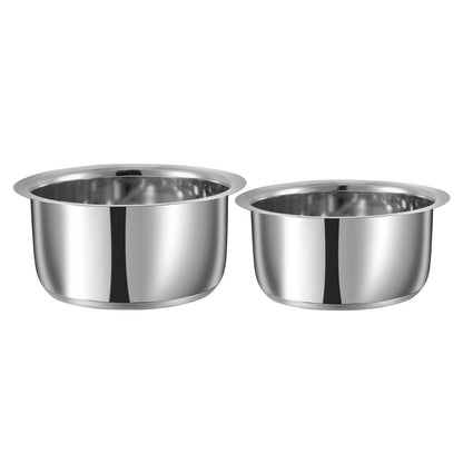 Vinod Stainless Steel Tope Without Lid - AISI 430 Magnetic Induction Base, Scratch Resistant Mirror Polish, Hygienic and Easy to Clean | Vinod Cookware India